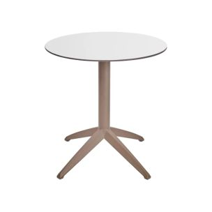 Стіл QUATRO FOLD ø 70 TAUPE-WHITE